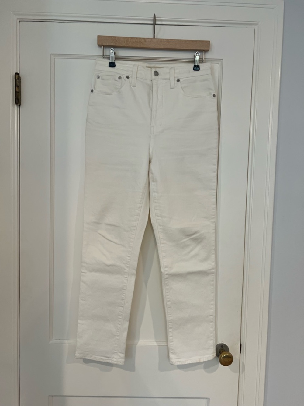 Madewell Creamy White High-Rise Straight Jeans - Women